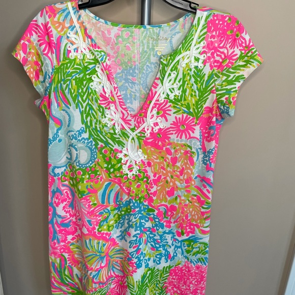 SOLD! Lilly Pulitzer Brewster Lovers Coral Dress Size Small 😎 - Picture 10 of 12